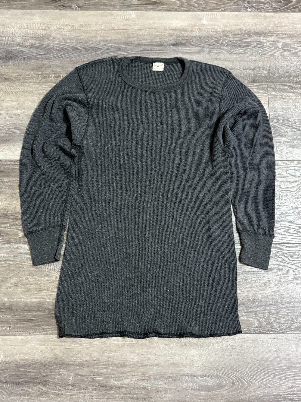 Vintage Great Land Grey Thermal Long Sleeve Made In USA Retro Y2K - Men’s XL
